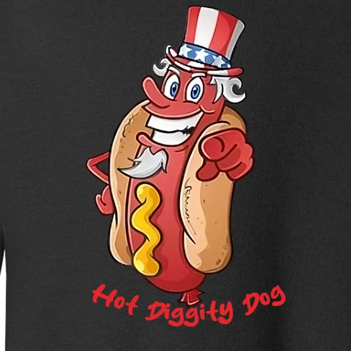 Uncle Sam Design For Men And Women Hot Diggity Dog Toddler Sweatshirt