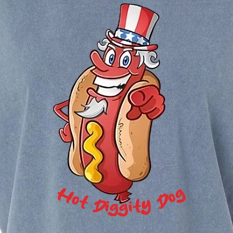 Uncle Sam Design For Men And Women Hot Diggity Dog Garment-Dyed Women's Muscle Tee