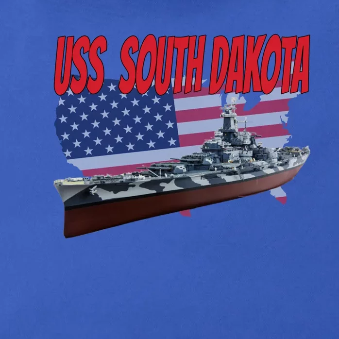 Uss South Dakota Bbgift57 Ww2 War Veteran Battleship Dad Boy Gift Zip Tote Bag