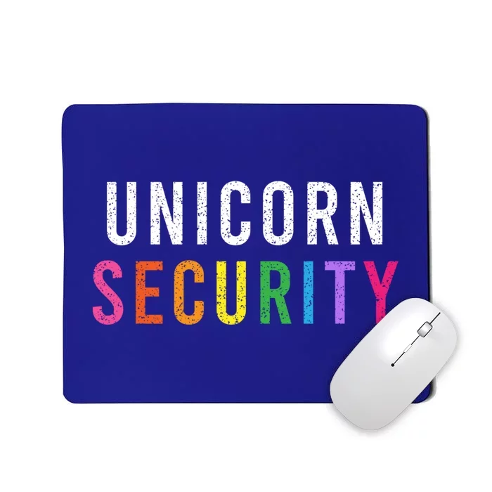 Unicorn Security Dad Brother Halloween Costume Funny Gift Mousepad