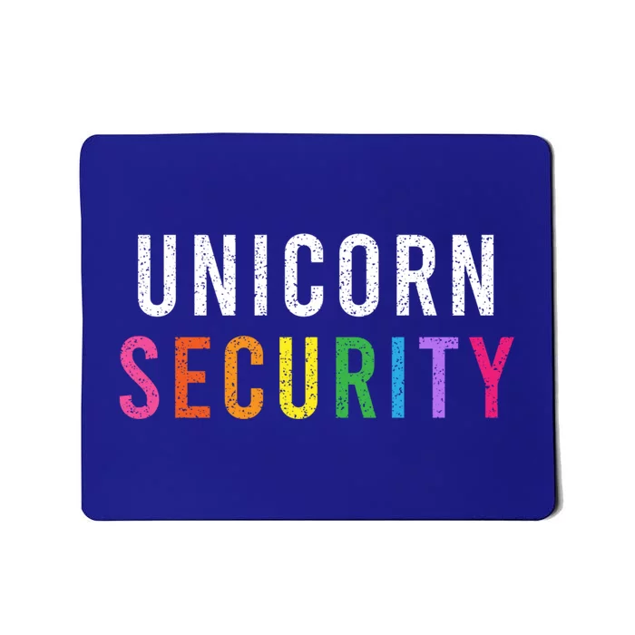 Unicorn Security Dad Brother Halloween Costume Funny Gift Mousepad