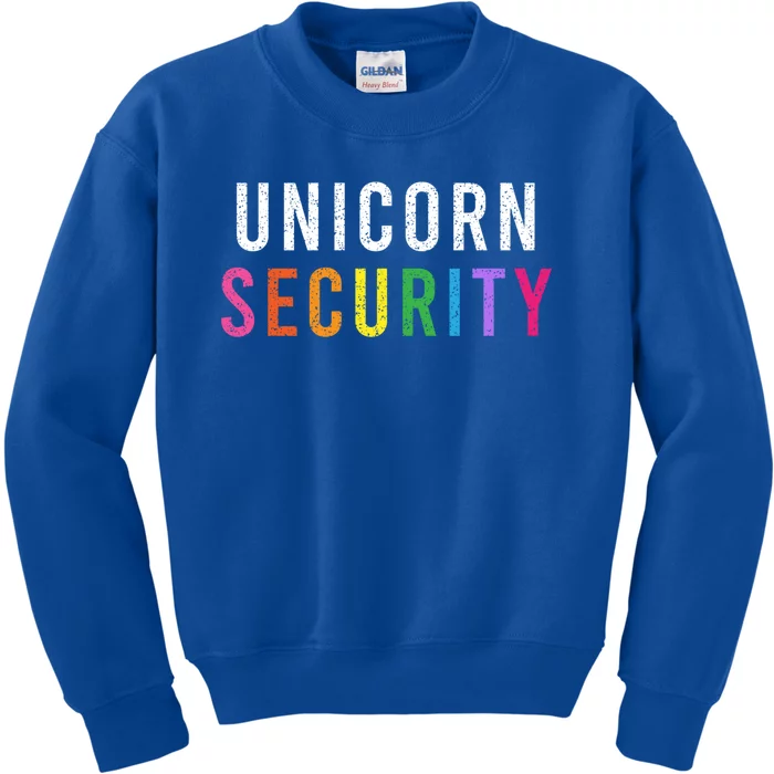 Unicorn Security Dad Brother Halloween Costume Funny Gift Kids Sweatshirt