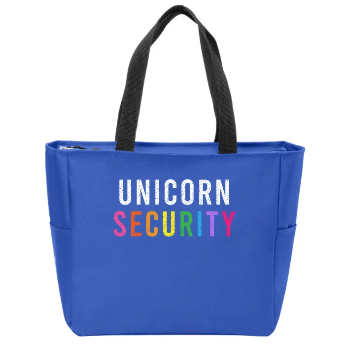 Unicorn Security Dad Brother Halloween Costume Funny Gift Zip Tote Bag