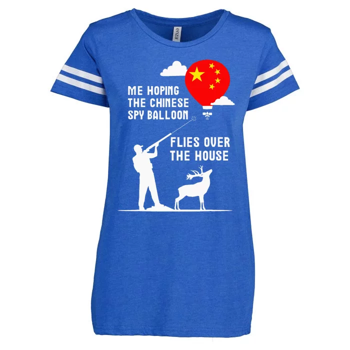 Us Shoots Down Chinese Airship Spy Balloon Over Atlantic Enza Ladies Jersey Football T-Shirt