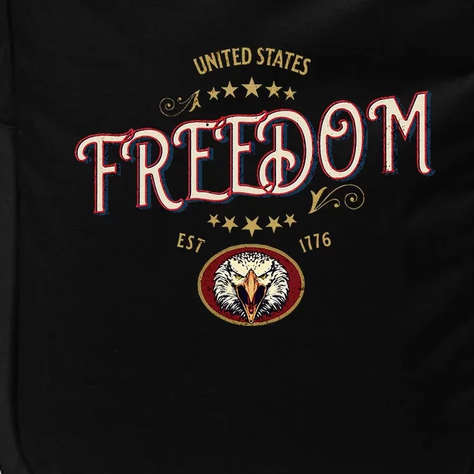 United States Est 1776 Eagle United We Stand For Freedom Impact Tech Backpack