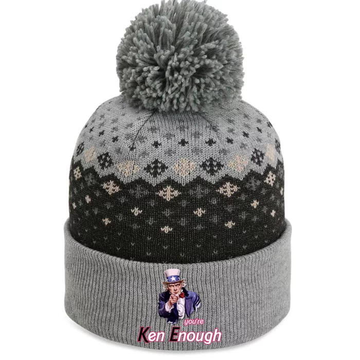 Uncle Sam Enough I Am Enough Funny Im Ken I Am Ken Kenenoug The Baniff Cuffed Pom Beanie