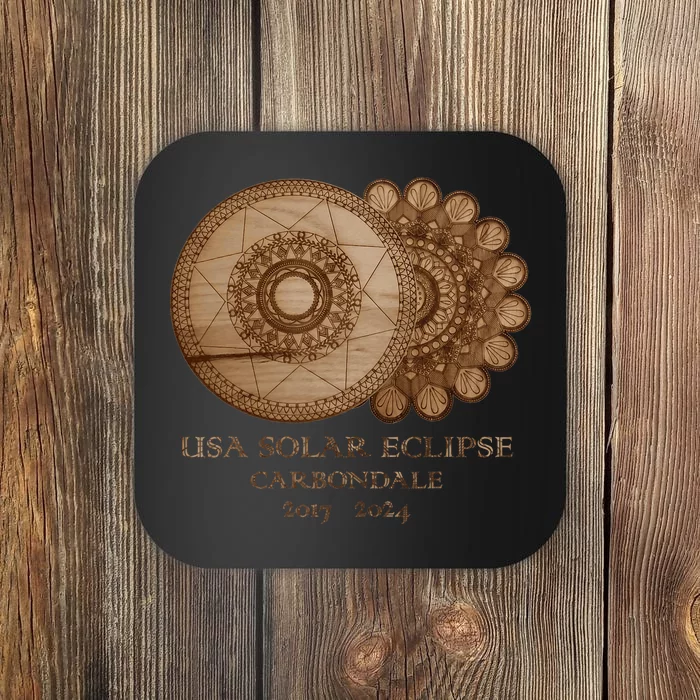 Usa Solar Eclipse Carbondale 2017 2024 Unique Gift Coaster