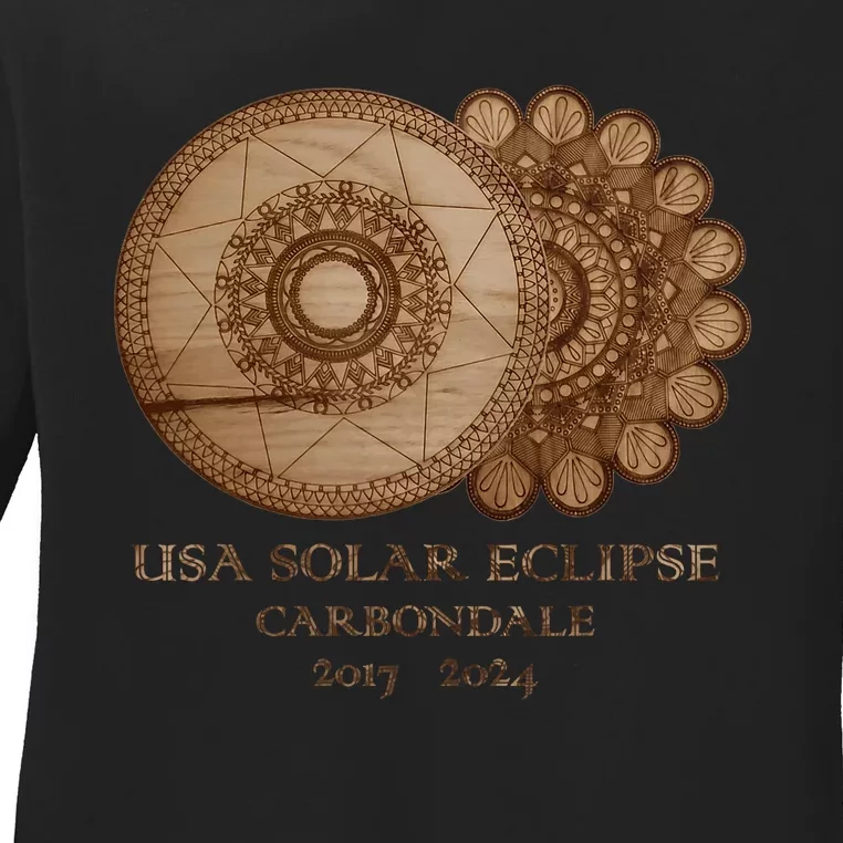 Usa Solar Eclipse Carbondale 2017 2024 Unique Gift Ladies Long Sleeve Shirt