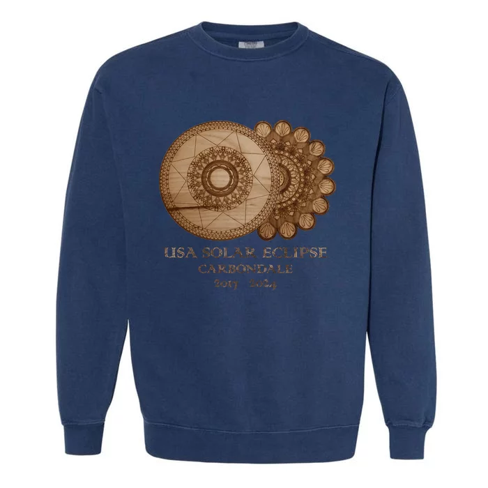 Usa Solar Eclipse Carbondale 2017 2024 Unique Gift Garment-Dyed Sweatshirt