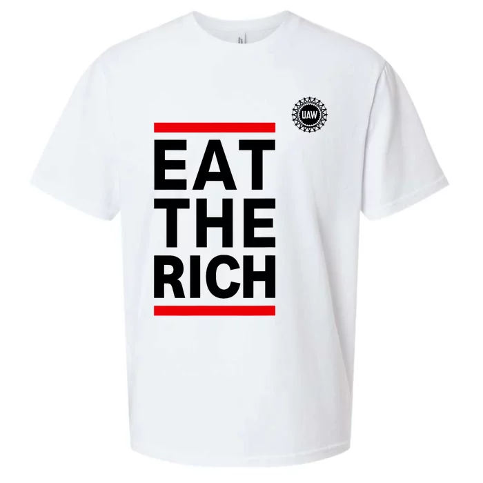 Uaw Strong Eat The Rich Sueded Cloud Jersey T-Shirt