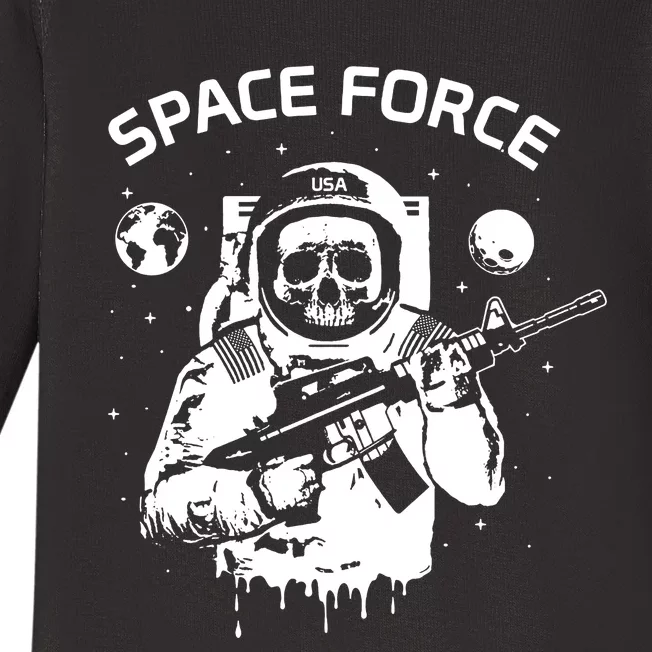 Us Space Force Baby Long Sleeve Bodysuit