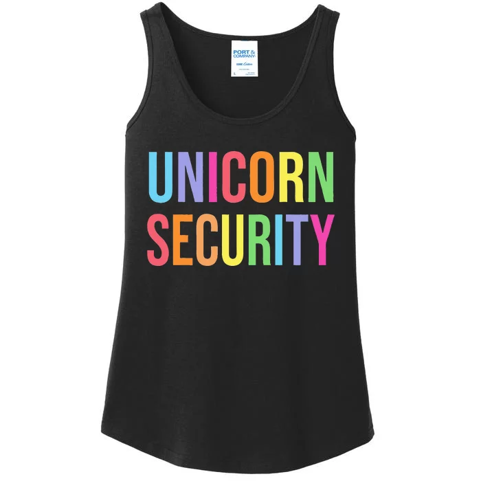 Unicorn Security Funny Birthday Girl Gifts Dad Mom Daughter Ladies Essential Tank