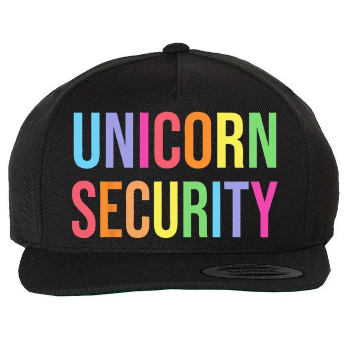 Unicorn Security Funny Birthday Girl Gifts Dad Mom Daughter Wool Snapback Cap