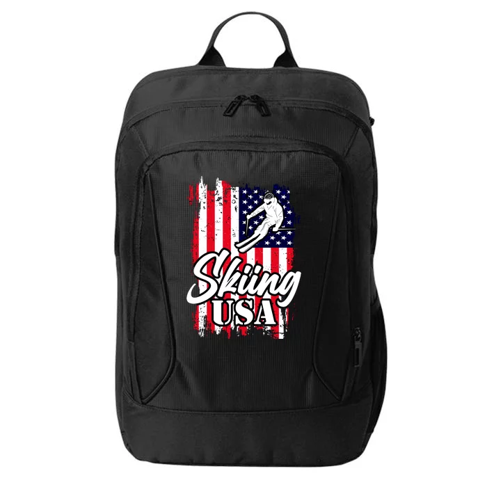 USA Skiing Flag Design City Backpack