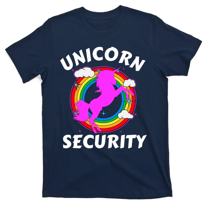 Unicorn Security Funny Halloween Fall Dad Mom Adult Costume T-Shirt