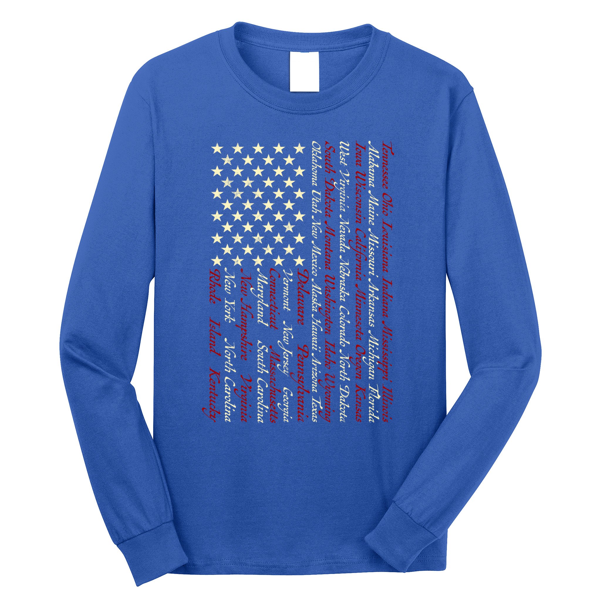 Red Blue White Cat American Flag Patriotic Plus Size Kids T-Shirt