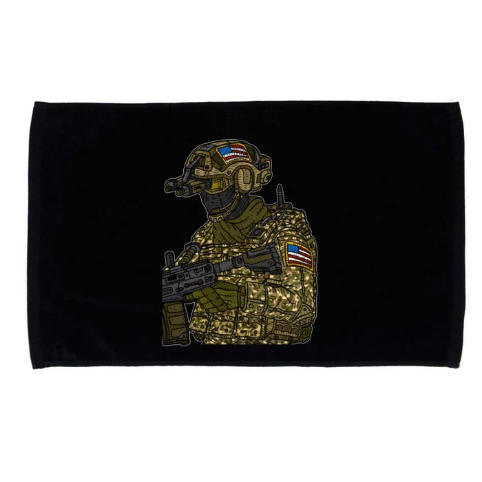 US Special Force Soldier Army Microfiber Hand Towel