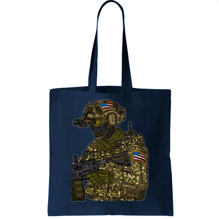 US Special Force Soldier Army Tote Bag