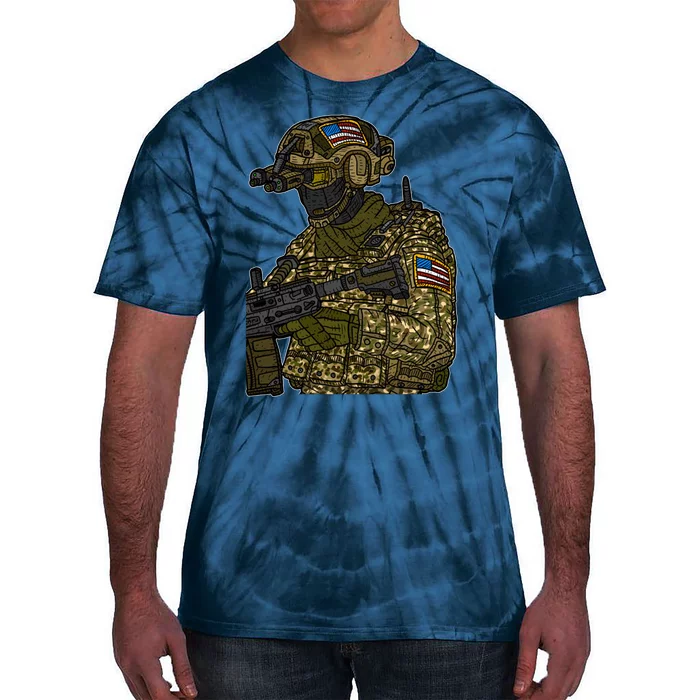 US Special Force Soldier Army Tie-Dye T-Shirt