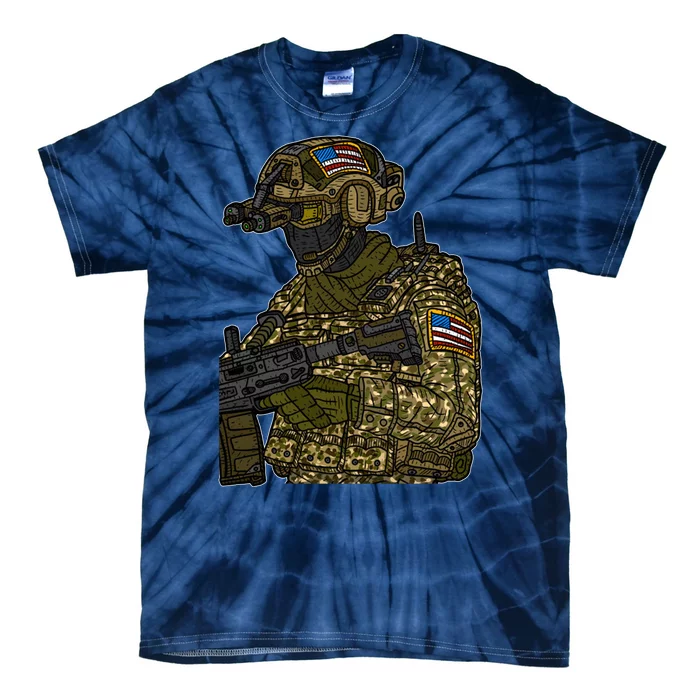 US Special Force Soldier Army Tie-Dye T-Shirt