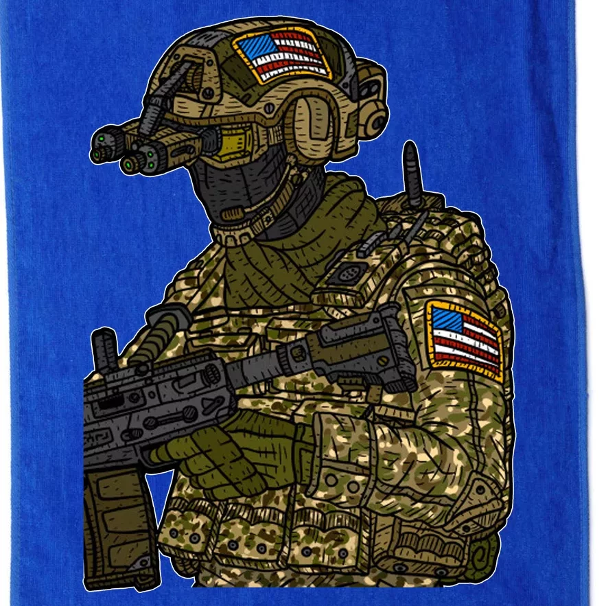 US Special Force Soldier Army Platinum Collection Golf Towel