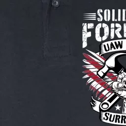 USA Solidarity Forever UAW Never Surrender UAW Union Strong Softstyle Adult Sport Polo