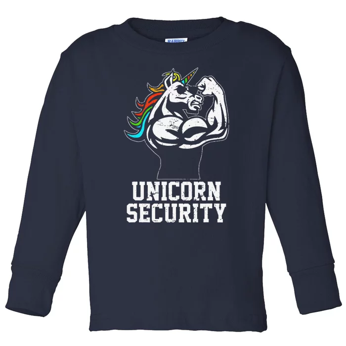 Unicorn Security Funny Unicorn Gymer Gift Dad Father Day Toddler Long Sleeve Shirt