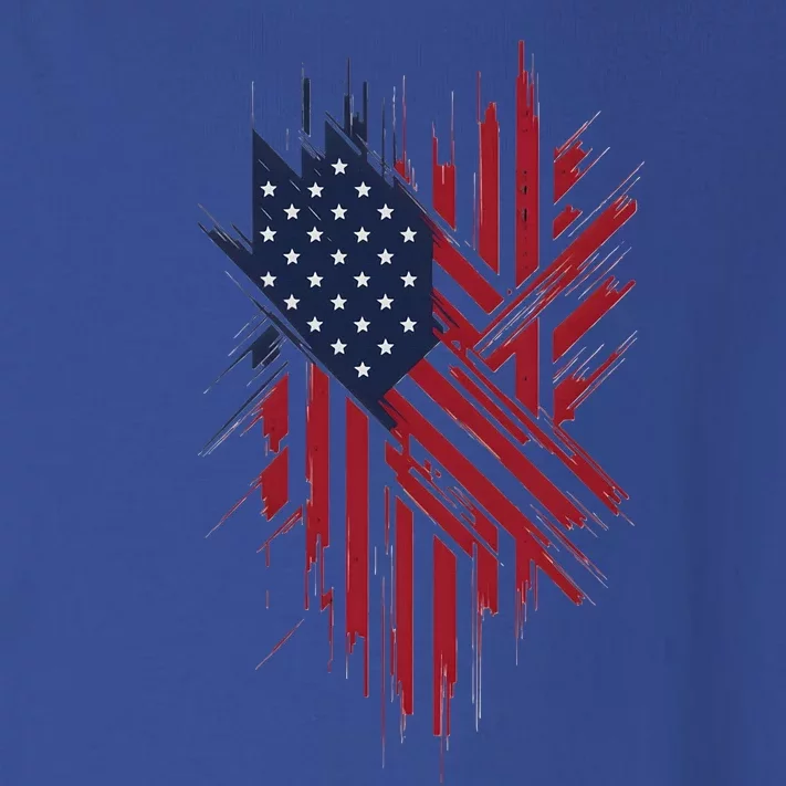 United States Flag Integrated With A Modern Artistic Twist Toddler Long Sleeve Shirt