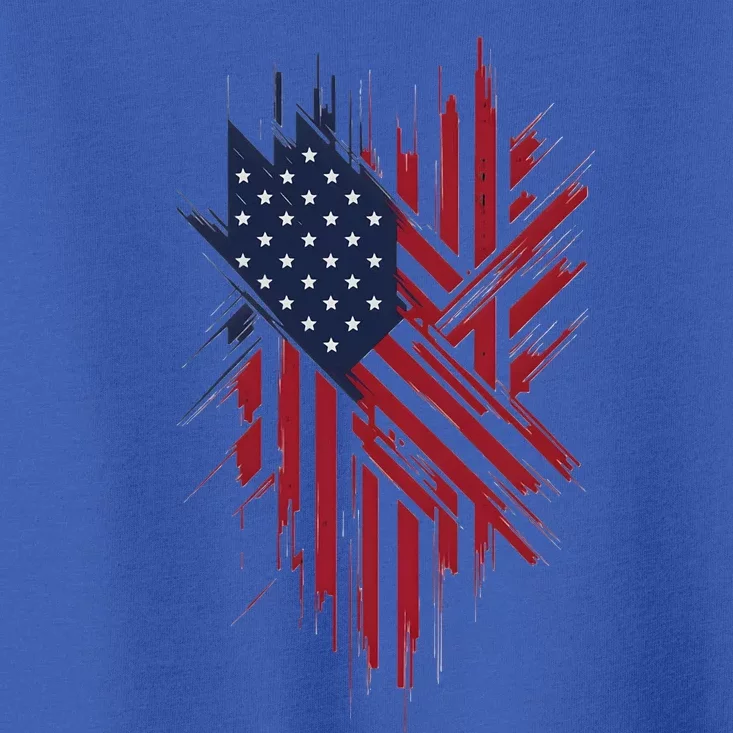 United States Flag Integrated With A Modern Artistic Twist Toddler T-Shirt