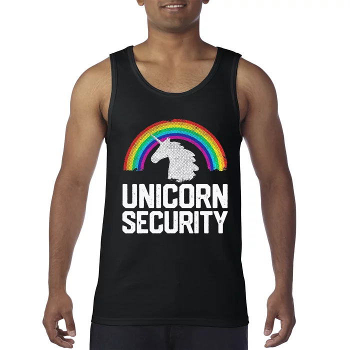 UNICORN SECURITY Funny Rainbow Cute Halloween Costume Gift Tank Top