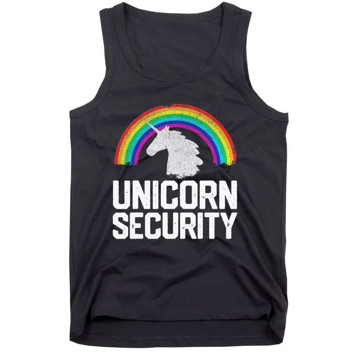 UNICORN SECURITY Funny Rainbow Cute Halloween Costume Gift Tank Top