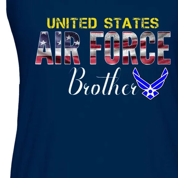 United States Flag American Air Force Brother Veteran Day Ladies Essential Flowy Tank