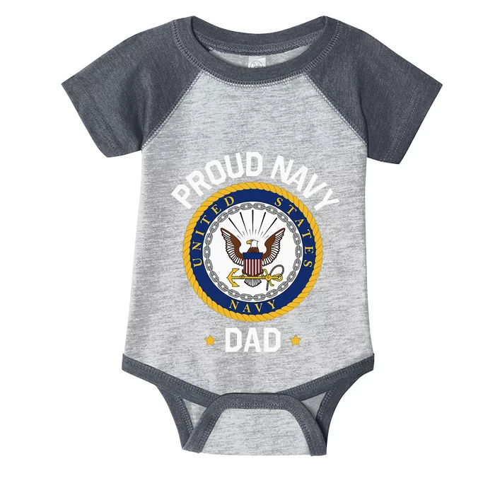 United States Fathers Day Proud Dad Infant Baby Jersey Bodysuit