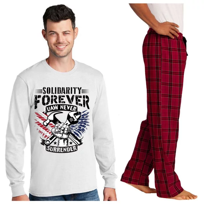 USA Solidarity Forever UAW Never Surrender UAW Union Strong Long Sleeve Pajama Set