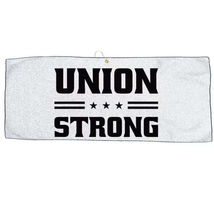 Union Strong For Pro Labor Union Workers Large Microfiber Waffle Golf Towel