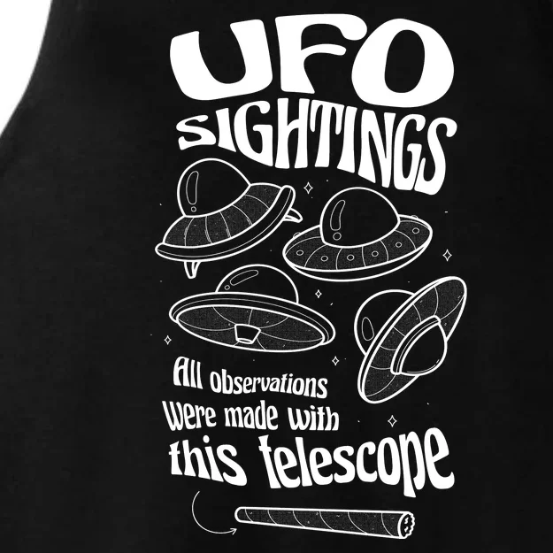 UFO Sightings Funny Ladies Tri-Blend Wicking Tank