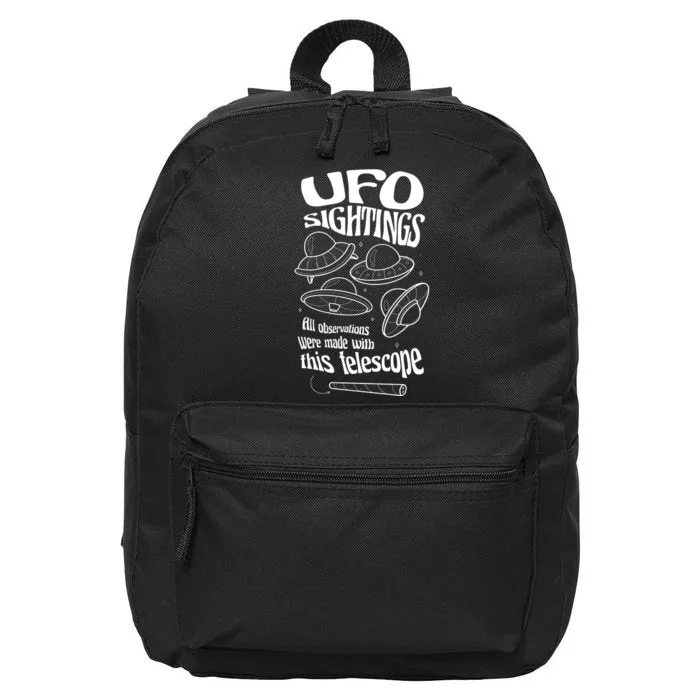 UFO Sightings Funny 16 in Basic Backpack