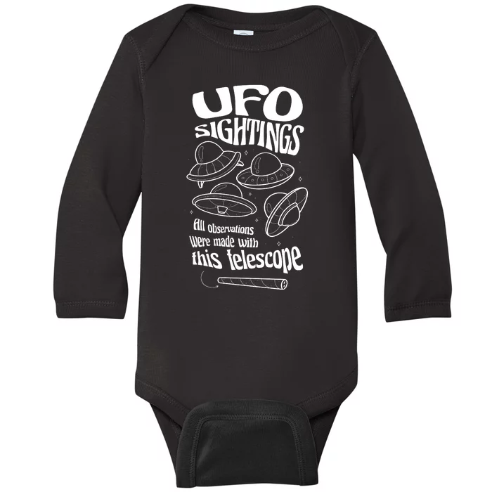 UFO Sightings Funny Baby Long Sleeve Bodysuit