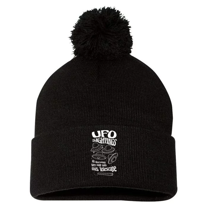 UFO Sightings Funny Pom Pom 12in Knit Beanie