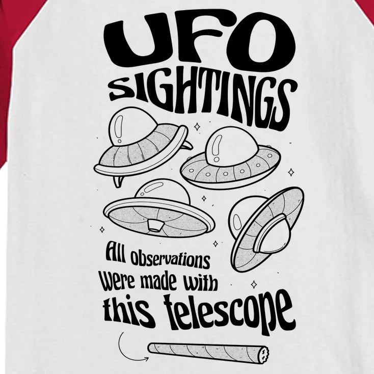 UFO Sightings Funny Kids Colorblock Raglan Jersey