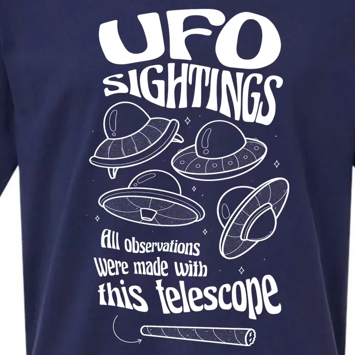 UFO Sightings Funny Sueded Cloud Jersey T-Shirt