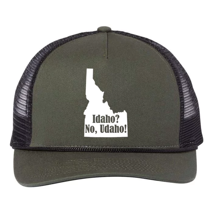 Udaho Shirts Funny Idaho No Udaho Retro Rope Trucker Hat Cap