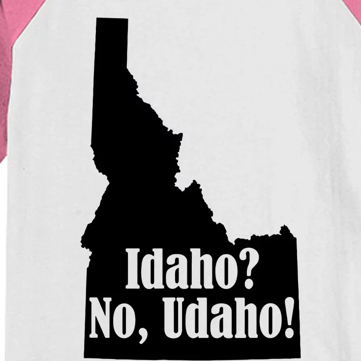 Udaho Shirts Funny Idaho No Udaho Kids Colorblock Raglan Jersey