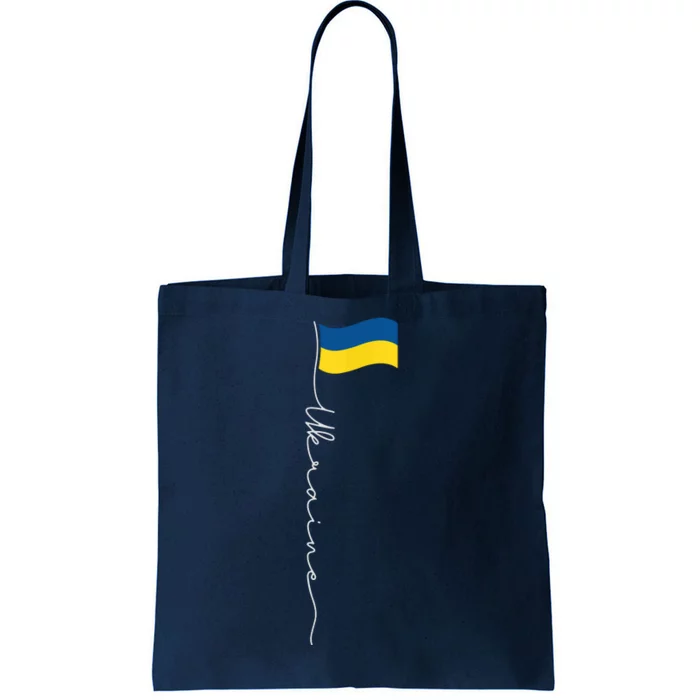 Ukraine Signature Flag Pole Tote Bag