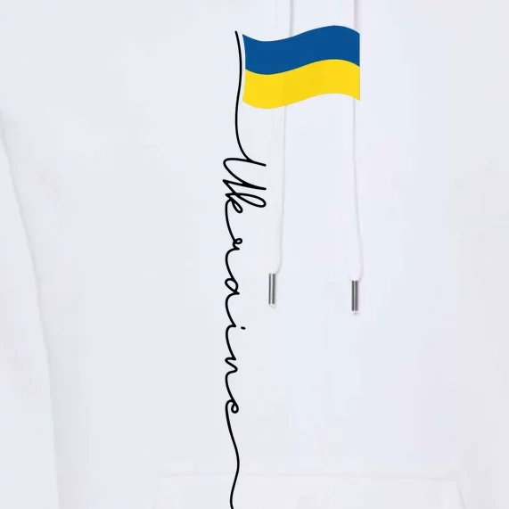 Ukraine Signature Flag Pole Premium Hoodie