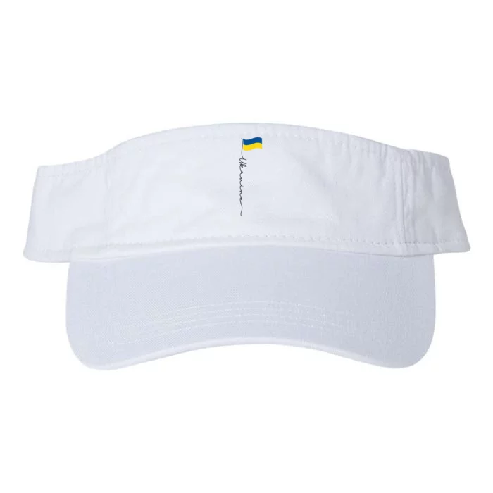 Ukraine Signature Flag Pole Valucap Bio-Washed Visor