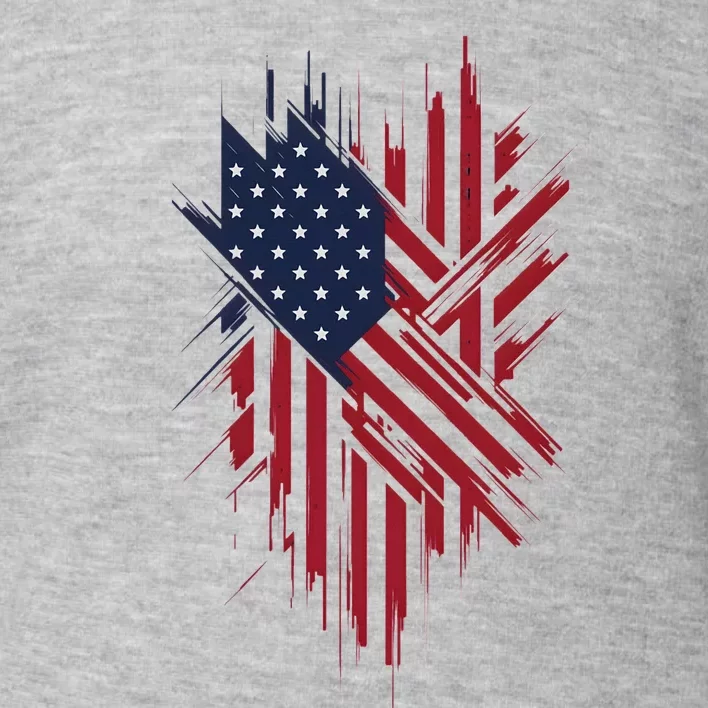 United States Flag Integrated With A Modern Toddler Sweatshirt