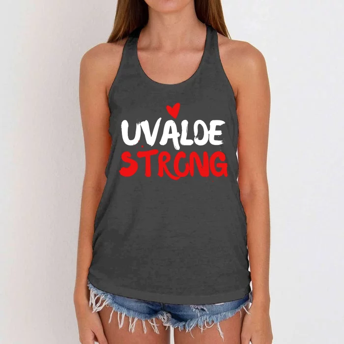 Uvalde Strong Gun Control Uvalde Texas Women's Knotted Racerback Tank