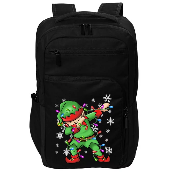 Ugly Sweater Gift Christmas Squad Dabbing Elf Gift Impact Tech Backpack