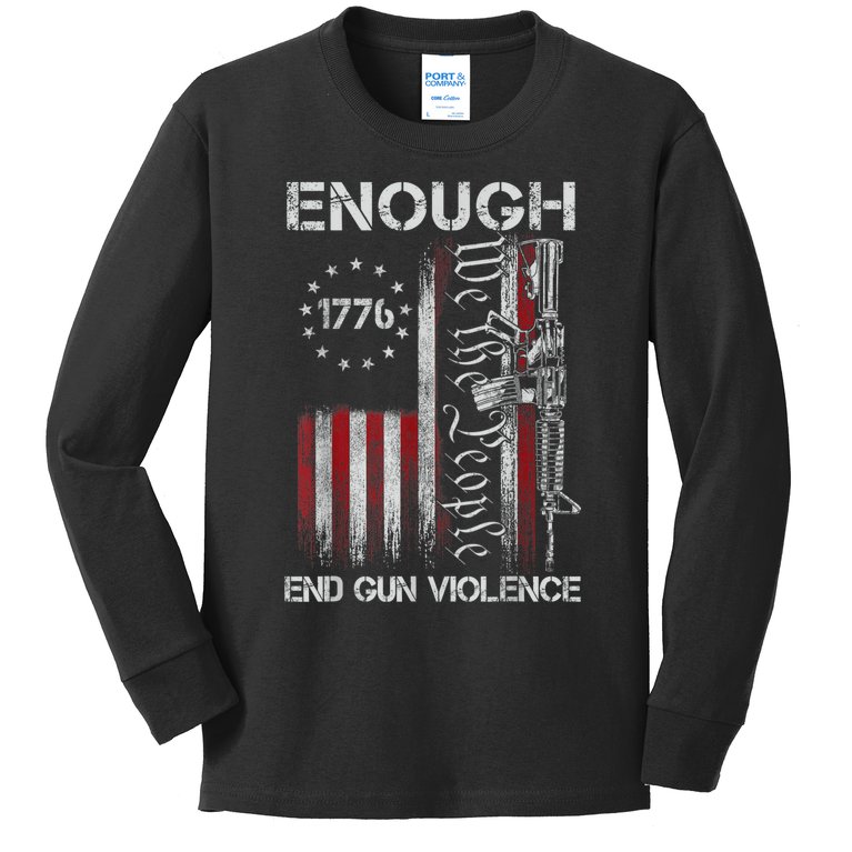 Uvalde Stop Gun Violence End Gun Violence Kids Long Sleeve Shirt